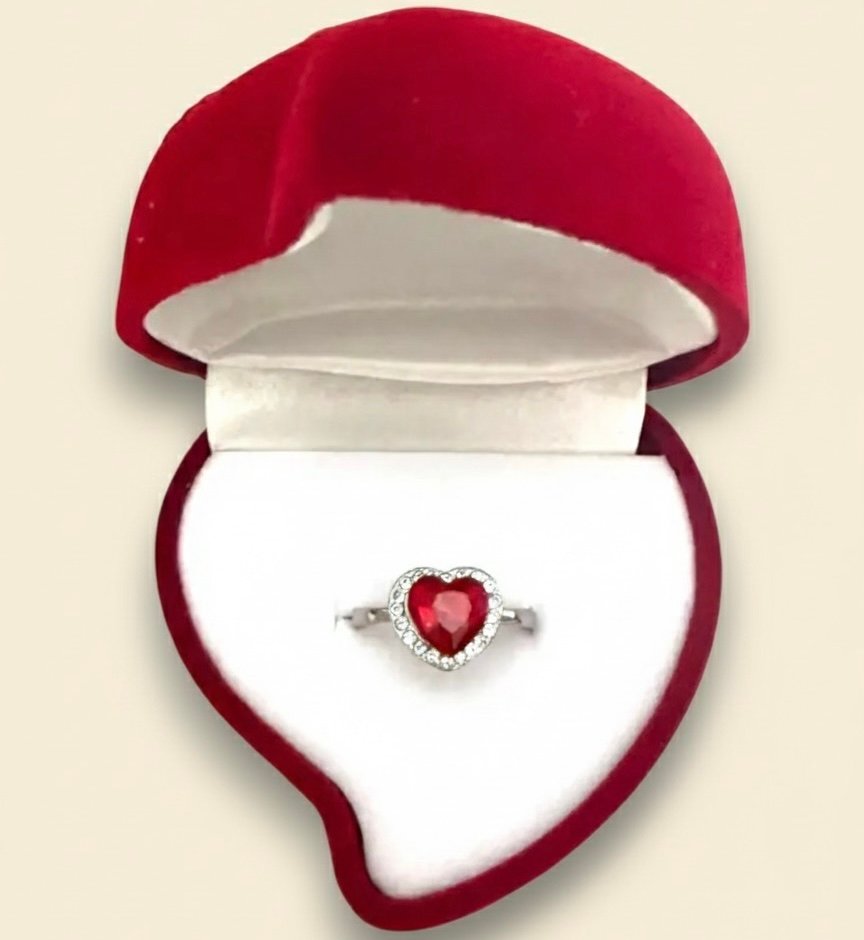Bague d'amour en forme de coeur